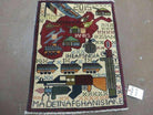 2' X 2'6" Hand Made Afghan Balouch Tribal Wool War Rug Gun Tank Helicopter # 156 - Jewel Rugs