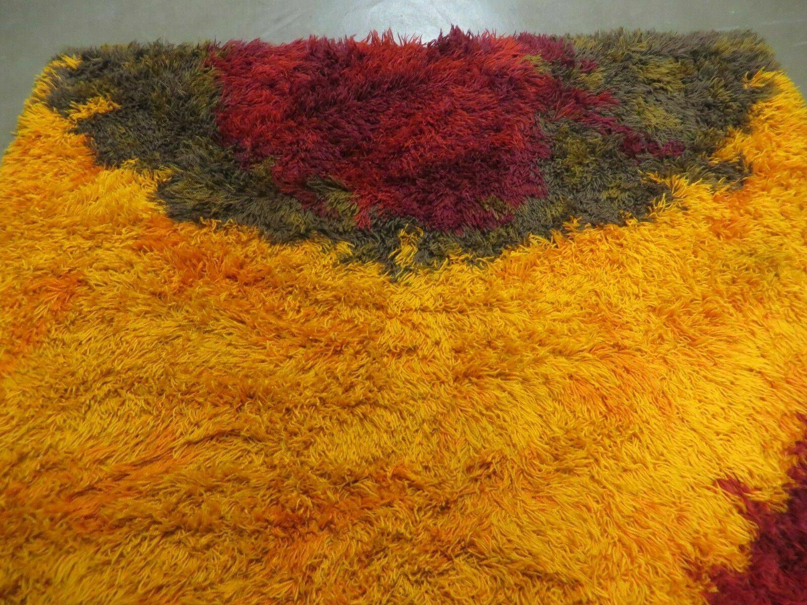 6' X 9' Vintage 1960s Danish Rya Shag DeLuxe Ege Rug Comet Mid-Century Modern Nice - Jewel Rugs