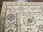 8' 8" X 11' Handmade Indian Floral Oriental Wool Rug Carpet Tea Washed Beige - Jewel Rugs